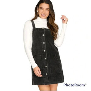 OVERALL dress by POL. Looks and feels like corduroy.